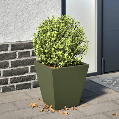 VIDAXL -Planungsbox 30x30x30 cm Stahl Olivengrün