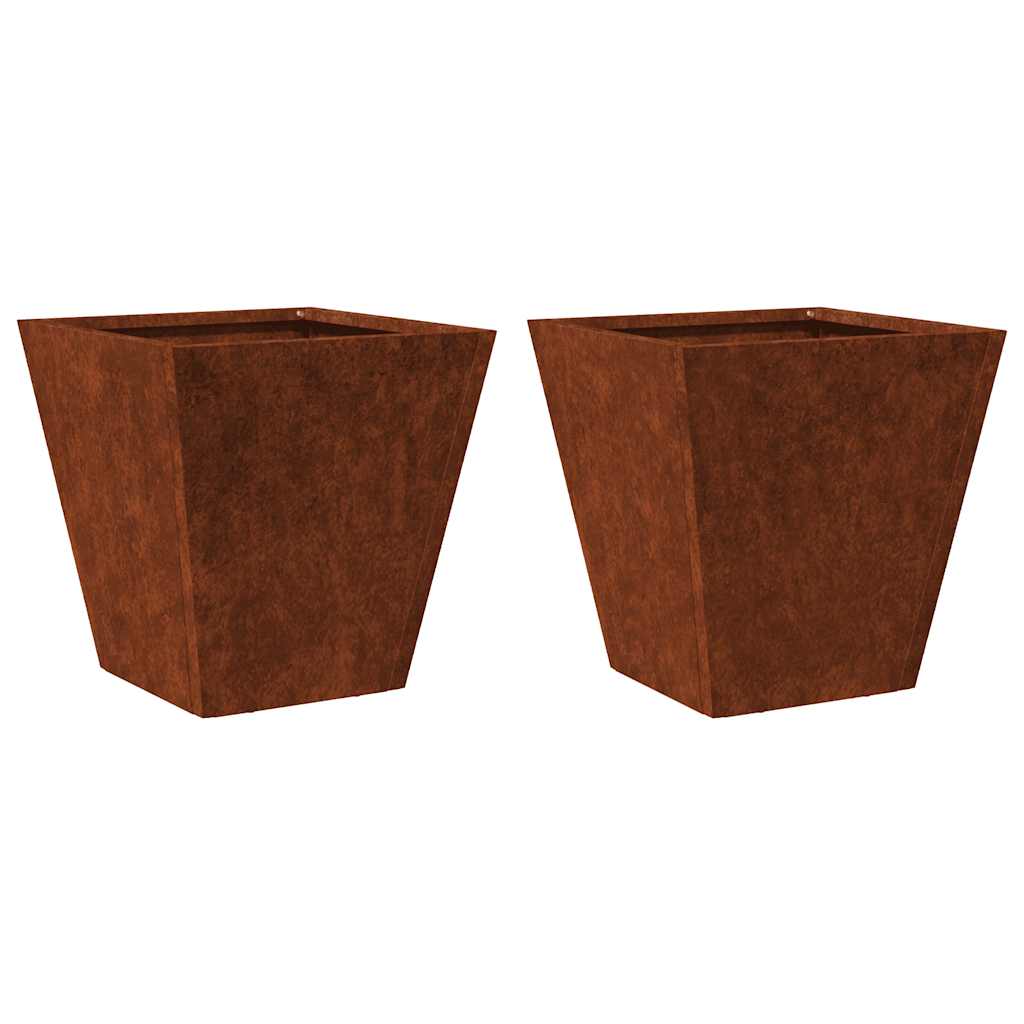 Vidaxl Pflanzer 2 ST 30x30x30 cm Wetterstahl