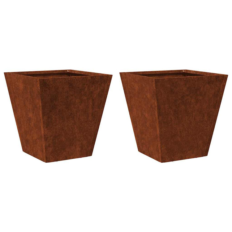 Vidaxl Pflanzer 2 ST 30x30x30 cm Wetterstahl