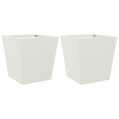 Vidaxl Pflanzer 2 ST 40x40x40 cm Stahlweiß