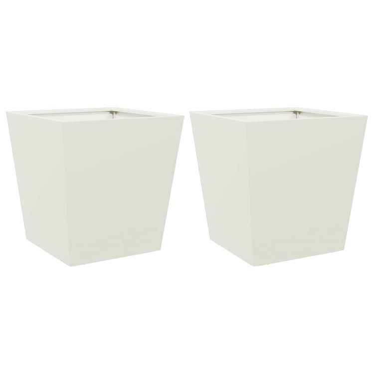 Vidaxl Pflanzer 2 ST 40x40x40 cm Stahlweiß