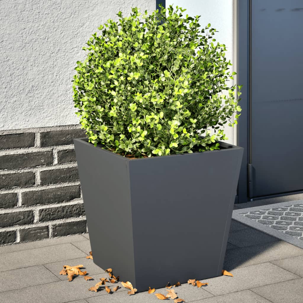 VIDAXL -Pflanzer 2 ST 40x40x40 cm Stahl Anthrazit -geläutet