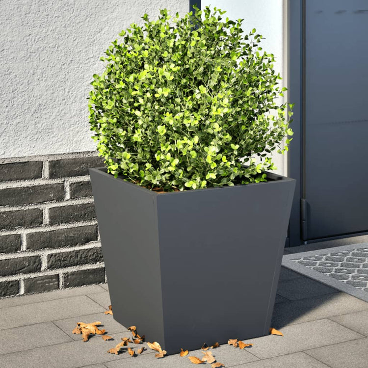 VIDAXL -Pflanzer 2 ST 40x40x40 cm Stahl Anthrazit -geläutet
