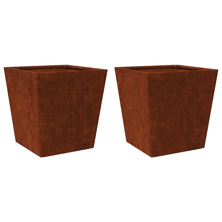 VIDAXL -Pflanzer 2 ST 40x40x40 cm Wetterstahl