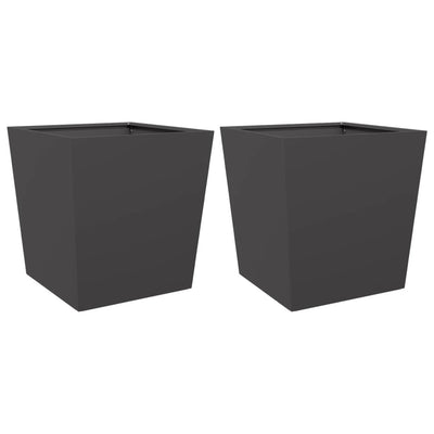 Vidaxl Pflanzer 2 ST 50x50x50 cm Stahlschwarz
