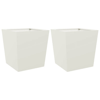 Vidaxl Pflanzer 2 ST 50x50x50 cm Stahlweiß