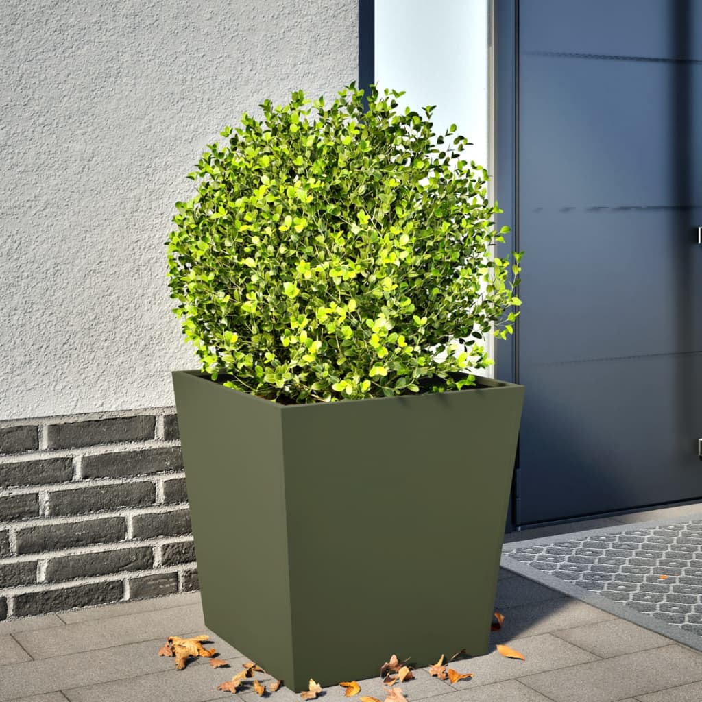 VIDAXL -Planungsbox 50x50x50 cm Stahl Olivengrün