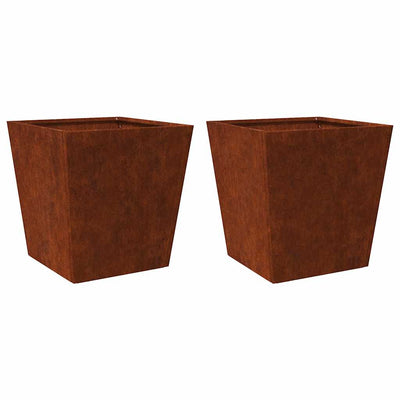Vidaxl Pflanzer 2 ST 50x50x50 cm Wetterstahl