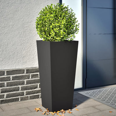 Vidaxl -Pflanzer 2 ST 35x35x75 cm Stahlschwarz