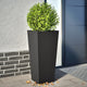 Vidaxl -Pflanzer 2 ST 35x35x75 cm Stahlschwarz