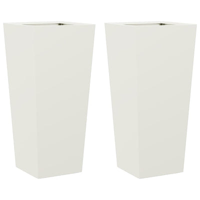 VIDAXL -Pflanzer 2 ST 35x35x75 cm Stahlweiß