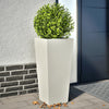 VIDAXL -Pflanzer 2 ST 35x35x75 cm Stahlweiß