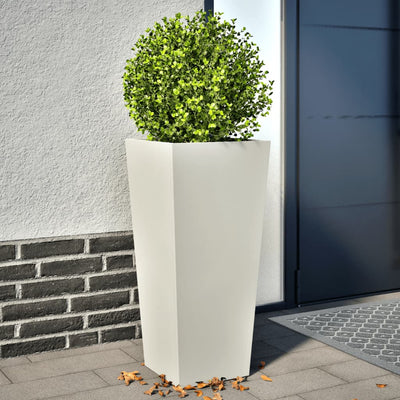 VIDAXL -Pflanzer 2 ST 35x35x75 cm Stahlweiß