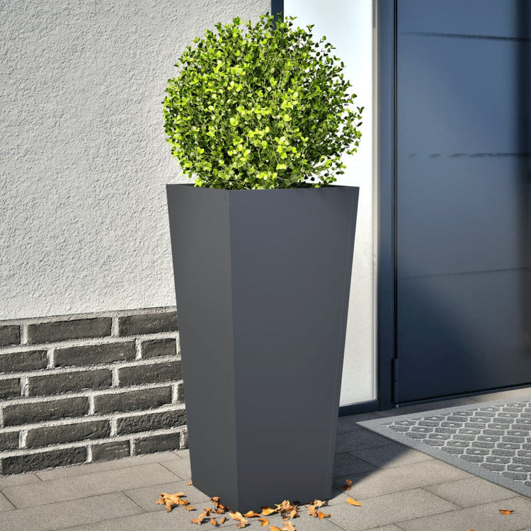 VIDAXL -Pflanzer 2 ST 35x35x75 cm Stahl Anthrazit -ausgelöst