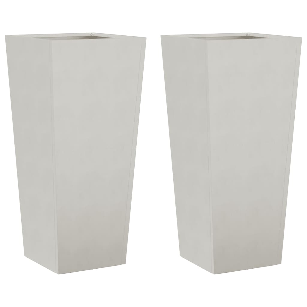 VIDAXL -Pflanzer 2 ST 35x35x75 cm Edelstahl