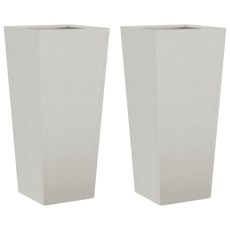 VIDAXL -Pflanzer 2 ST 35x35x75 cm Edelstahl