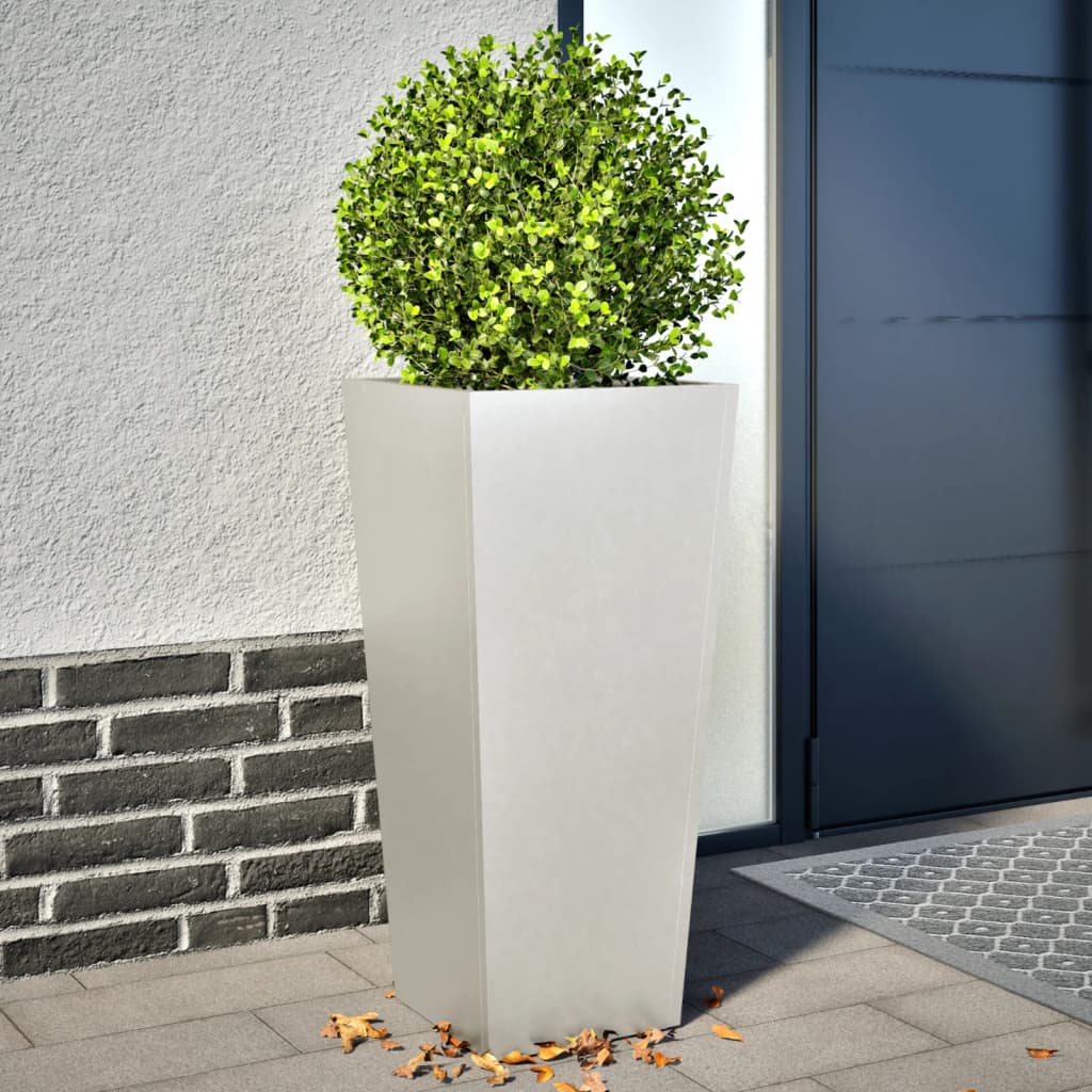 VIDAXL -Pflanzer 2 ST 35x35x75 cm Edelstahl
