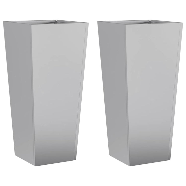 VIDAXL -Pflanzer 2 ST 35x35x75 cm verzinkter Stahl