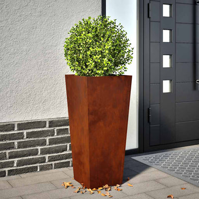 VIDAXL -Pflanzer 2 ST 35x35x75 cm Wetterstahl
