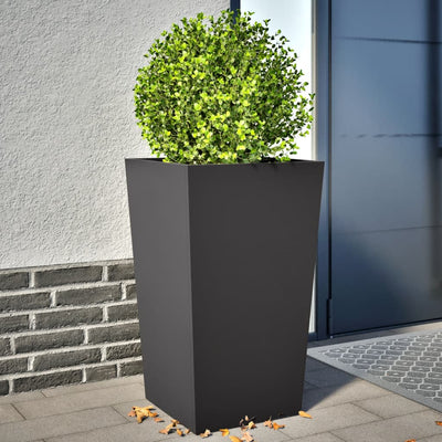Vidaxl -Pflanzer 2 ST 45x45x75 cm Stahlschwarz