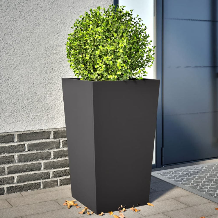 Vidaxl -Pflanzer 2 ST 45x45x75 cm Stahlschwarz