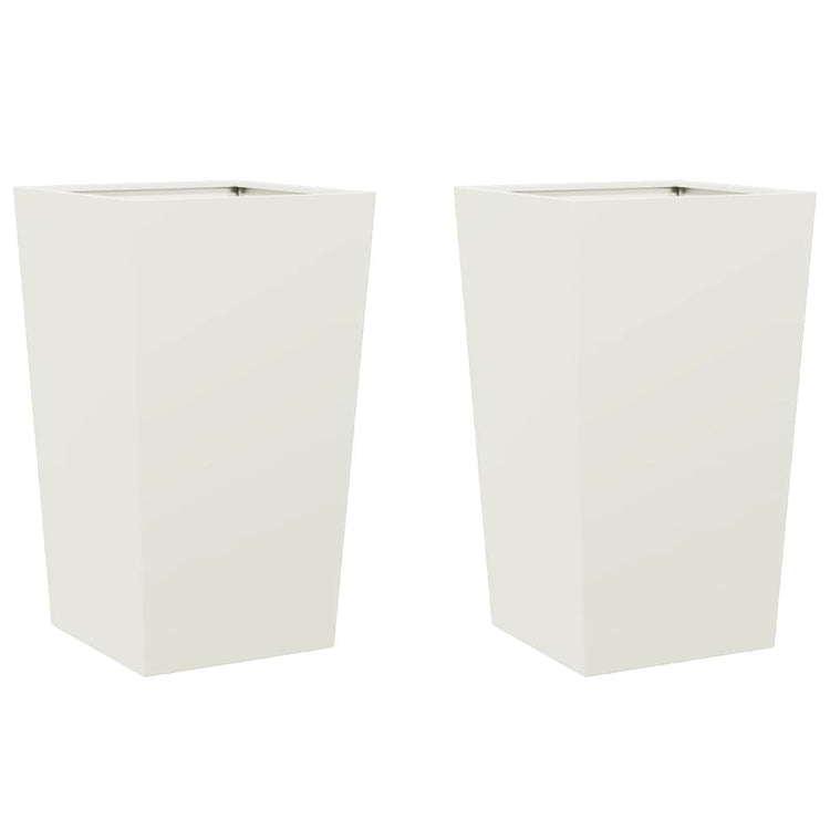 Vidaxl -Pflanzer 2 ST 45x45x75 cm Stahlweiß