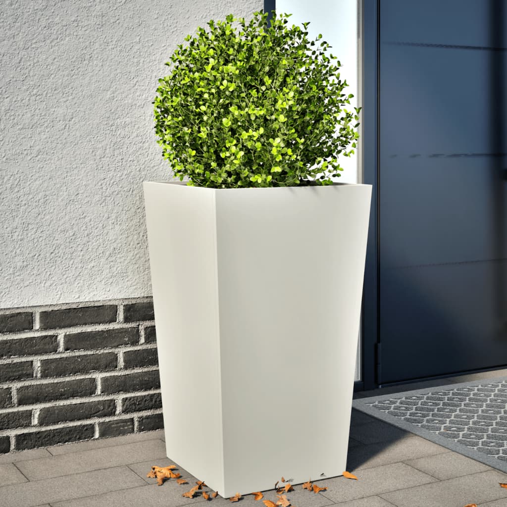 Vidaxl -Pflanzer 2 ST 45x45x75 cm Stahlweiß