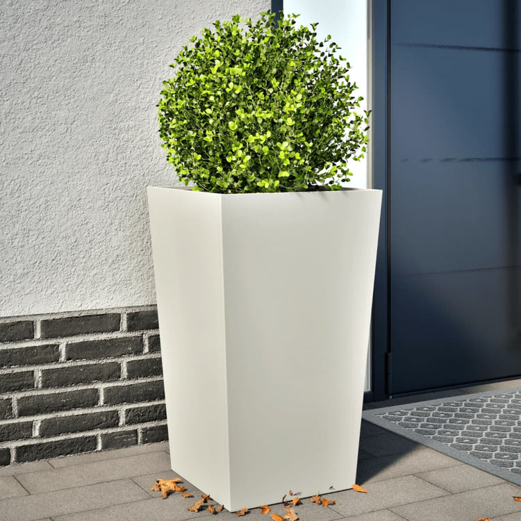 Vidaxl -Pflanzer 2 ST 45x45x75 cm Stahlweiß