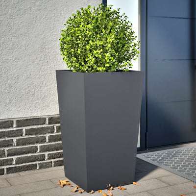 VIDAXL -Pflanzer 2 ST 45x45x75 cm Stahl Anthrazit -geläutet