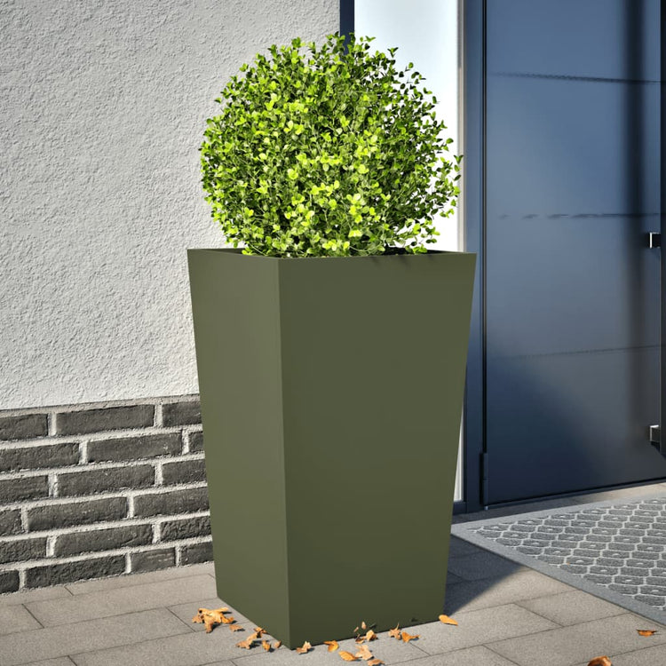 VIDAXL -Planungsbox 45x45x75 cm Stahl Olivengrün