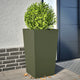 VIDAXL -Pflanzer 2 ST 45x45x75 cm Stahl Olivengrün
