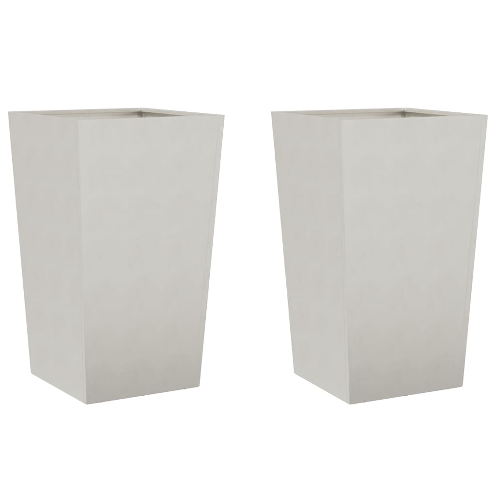 VIDAXL -Pflanzer 2 ST 45x45x75 cm Edelstahl