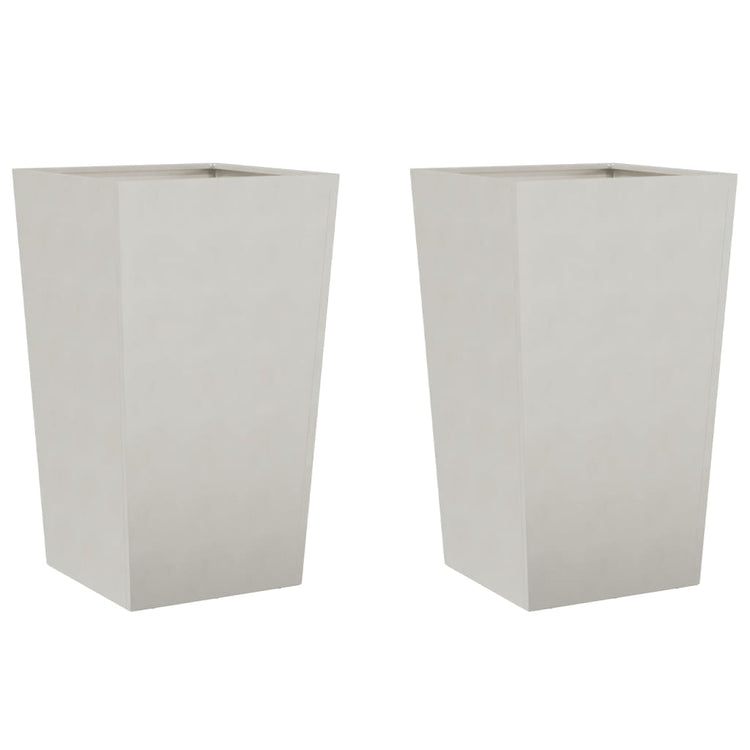 VIDAXL -Pflanzer 2 ST 45x45x75 cm Edelstahl