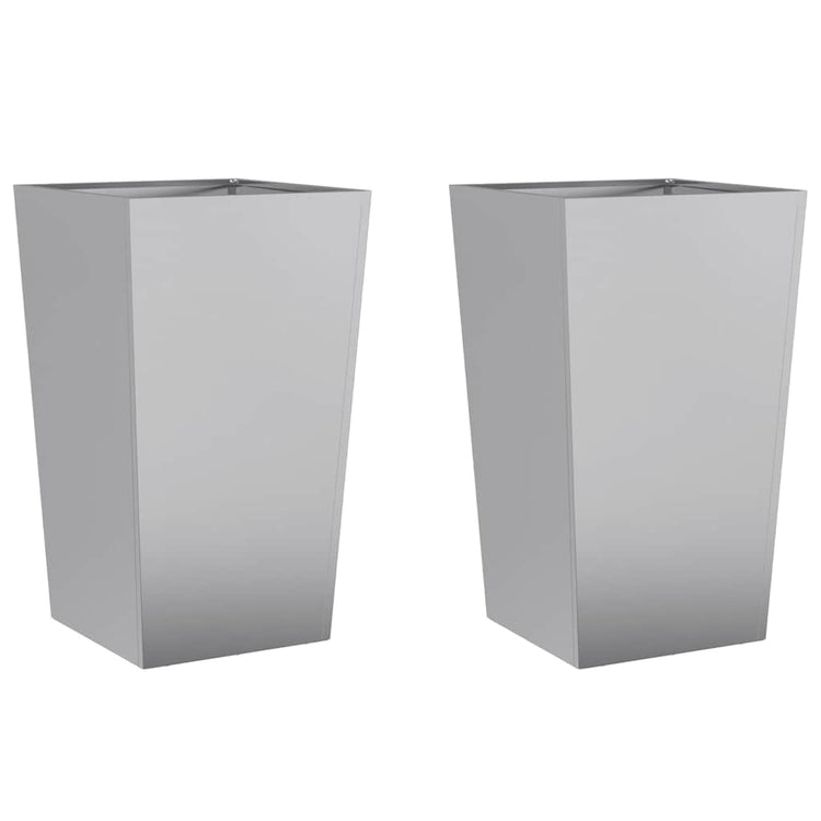 VIDAXL -Pflanzer 2 ST 45x45x75 cm verzinkter Stahl