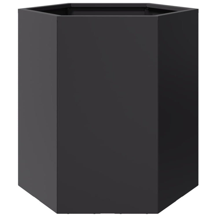 Vidaxl Plannet Hexagon 46x40x45 cm Stahl schwarz