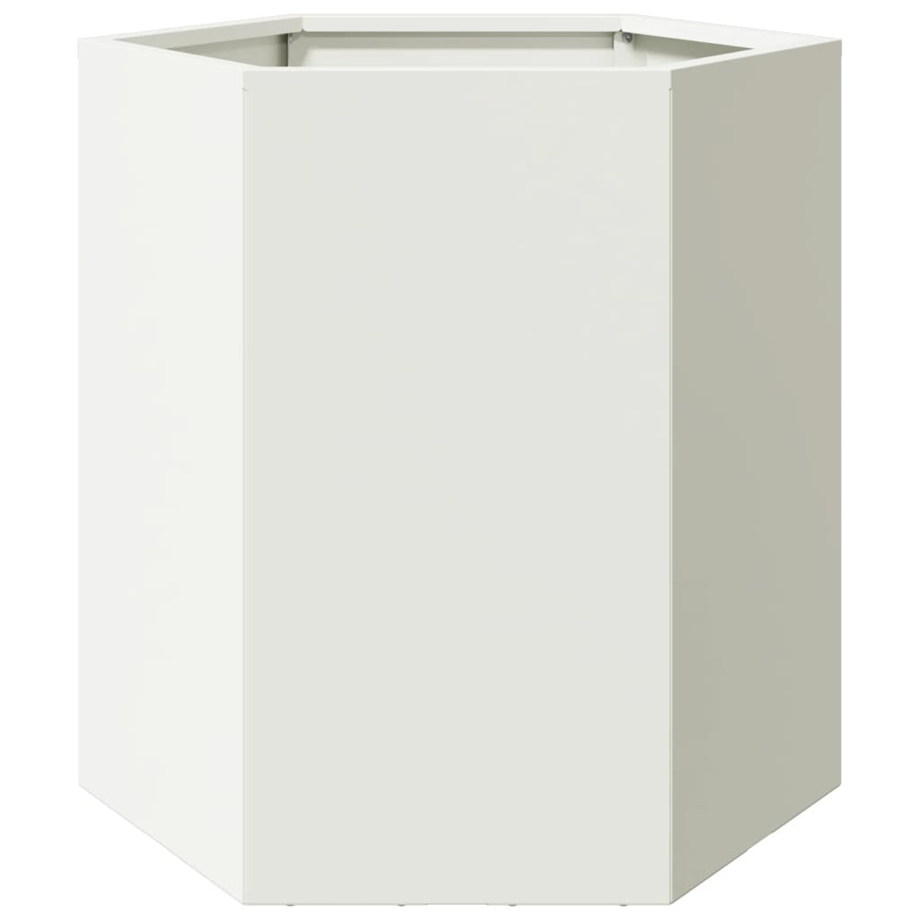 Vidaxl Plannet Hexagon 46x40x45 cm Stahl weiß