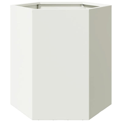 Vidaxl Plannet Hexagon 46x40x45 cm Stahl weiß