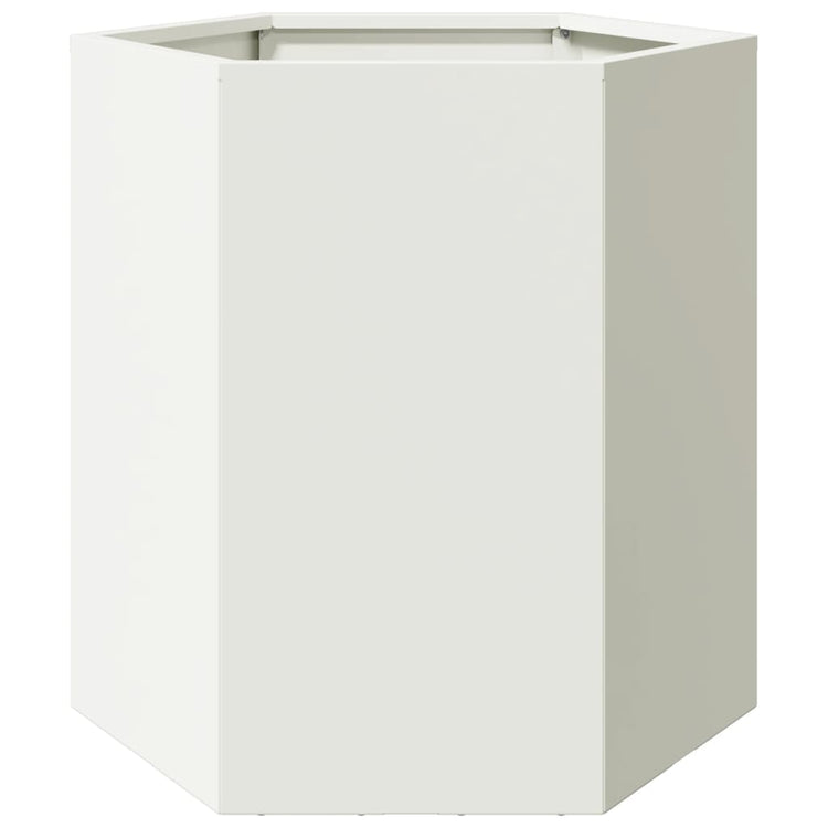 Vidaxl Plannet Hexagon 46x40x45 cm Stahl weiß
