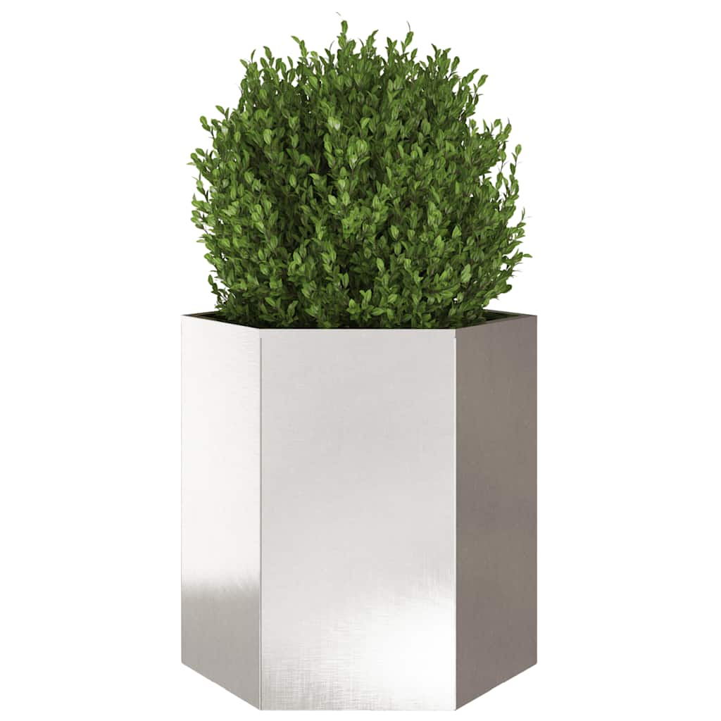 Vidaxl Plannet Hexagon 46x40x45 cm Edelstahl