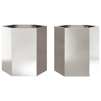 Vidaxl Pflanzer 2 St Hexagon 46x40x45 cm Edelstahl