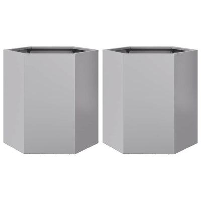 Vidaxl Pflanzer 2 St Hexagon 46x40x45 cm verzinkter Stahl