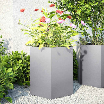 Vidaxl Pflanzer 2 St Hexagon 46x40x45 cm verzinkter Stahl