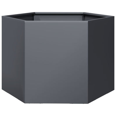 VIDAXL -Pflanzer Bennet Hexagon 69x60x45 cm Stahl -Anthrazit -Verschärfen