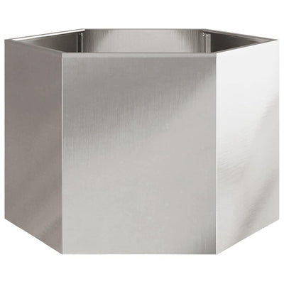 Vidaxl Plannet Hexagon 69x60x45 cm Edelstahl