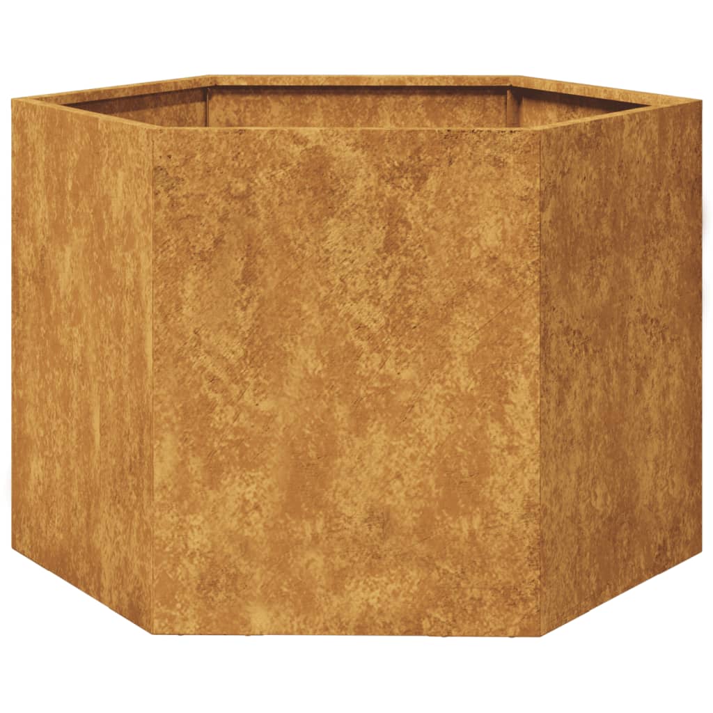 Vidaxl Plannet Hexagon 69x60x45 cm Wetterstahl