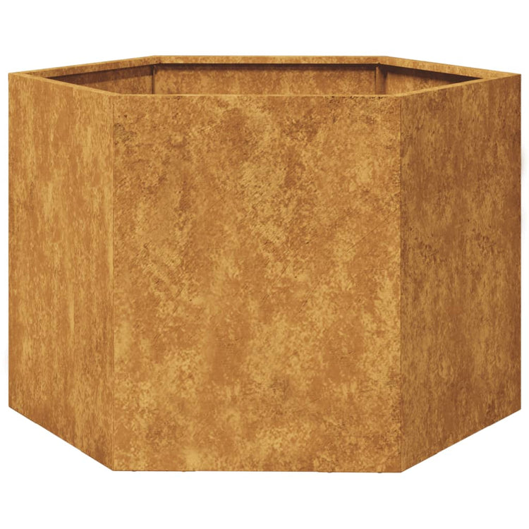 Vidaxl Plannet Hexagon 69x60x45 cm Wetterstahl