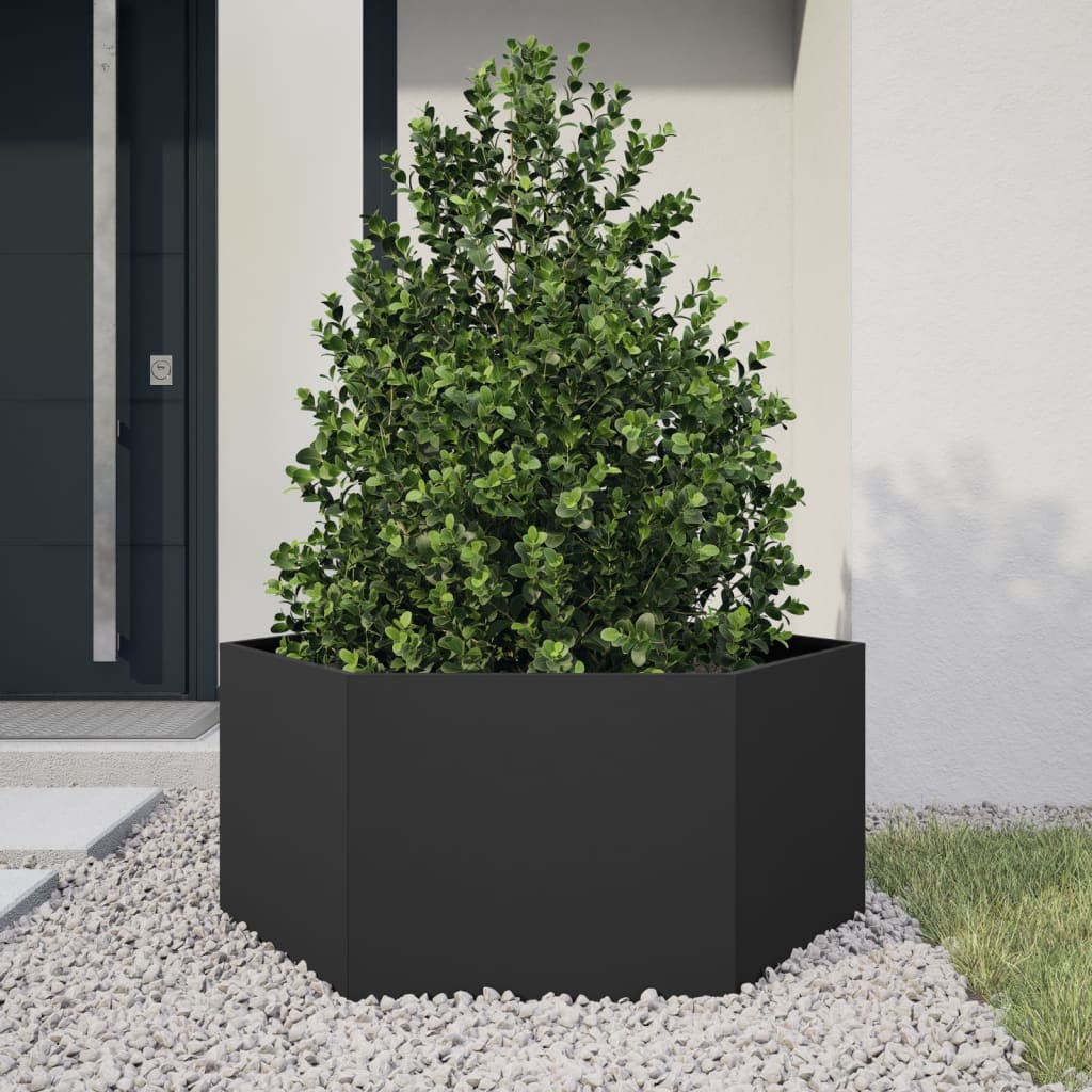 Vidaxl Plannet Henhoek 104x90x45 cm Stahl Schwarz