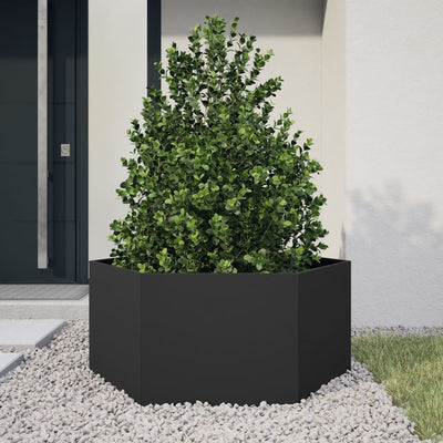 Vidaxl Plannet Henhoek 104x90x45 cm Stahl Schwarz