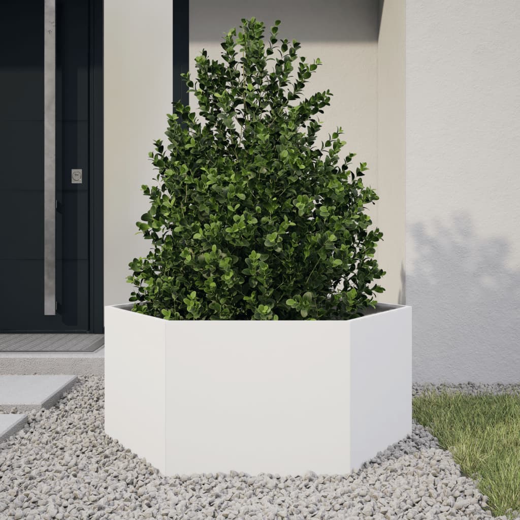 Vidaxl Plannet Henhoek 104x90x45 cm Stahl weiß