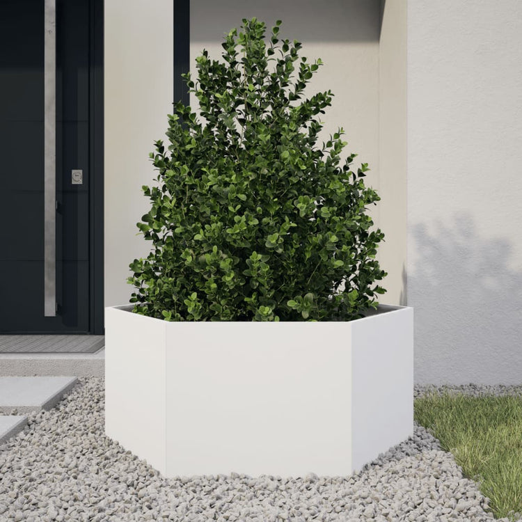 Vidaxl Plannet Henhoek 104x90x45 cm Stahl weiß